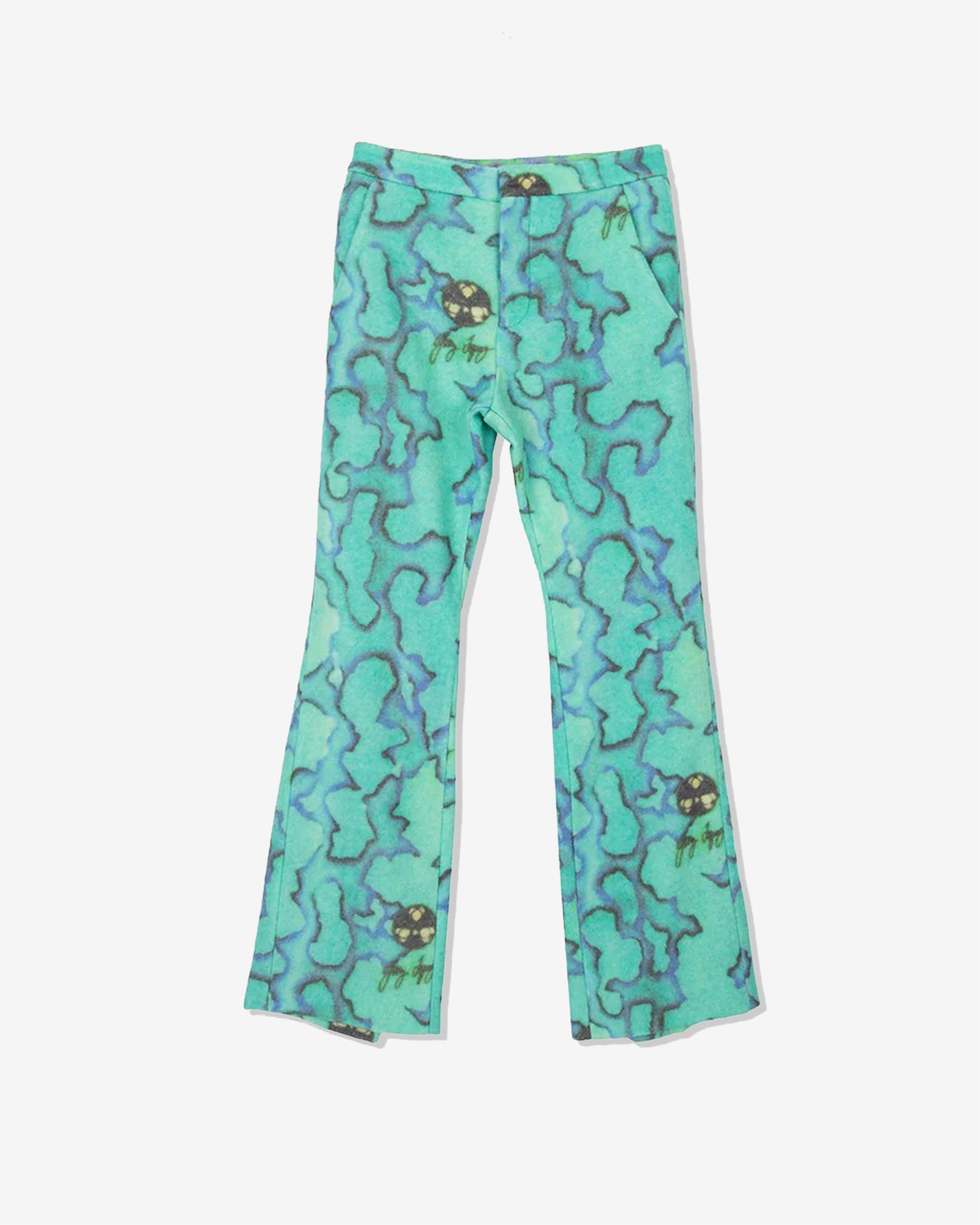 ERL - Men's Back Vent Straight Leg Trousers - (Blue/Green) by ERL