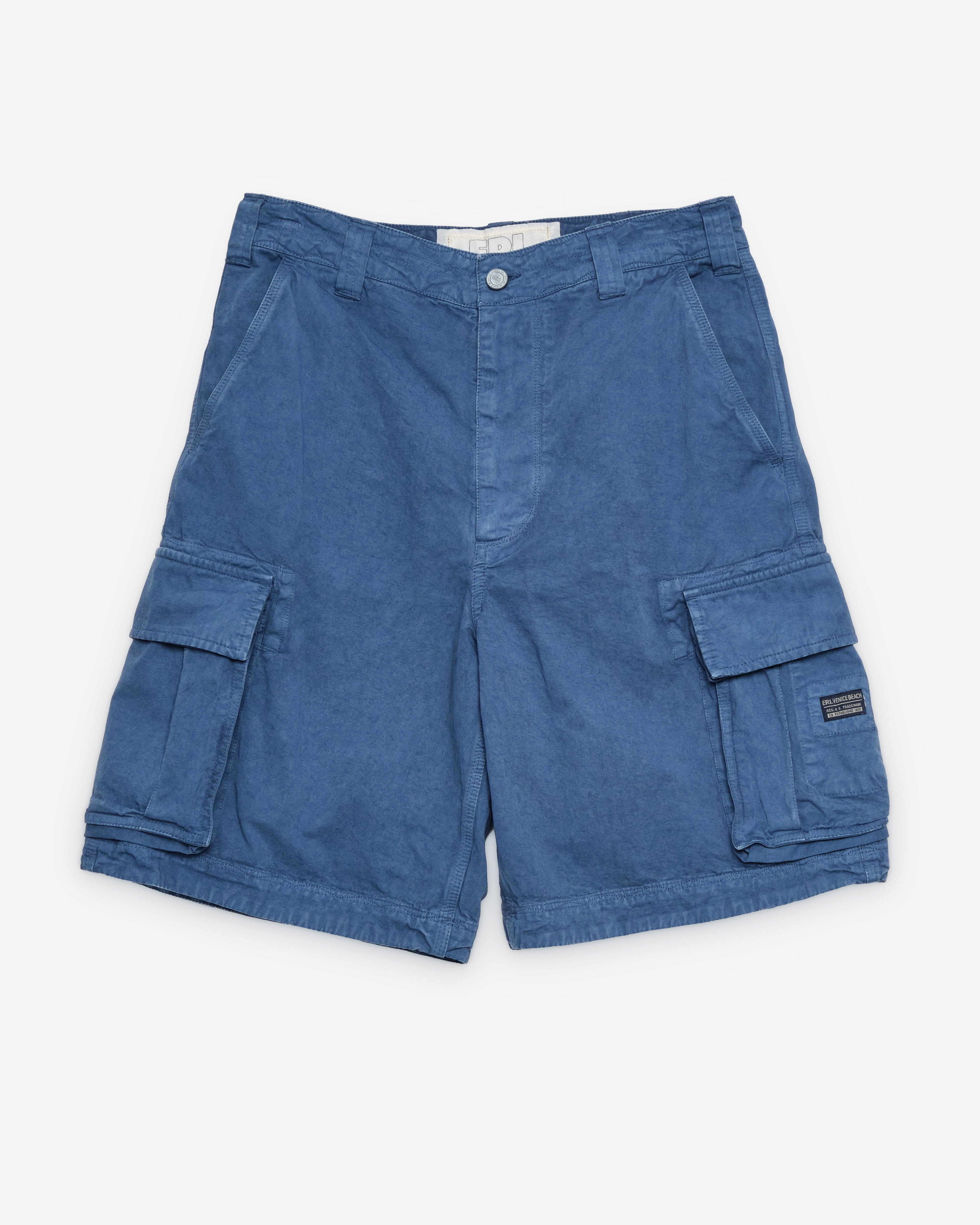 ERL - Men's Cargo Shorts - (Blue) by ERL