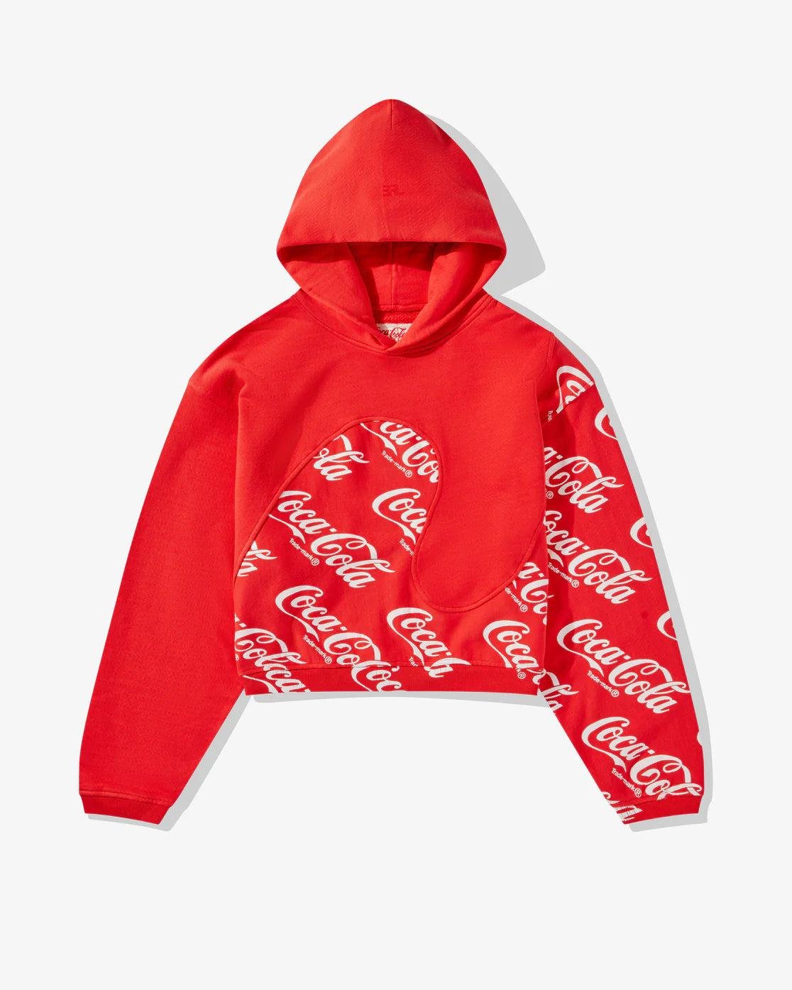 ERL - Men's Coca Cola Swirl Hoodie Knit - (Red) by ERL
