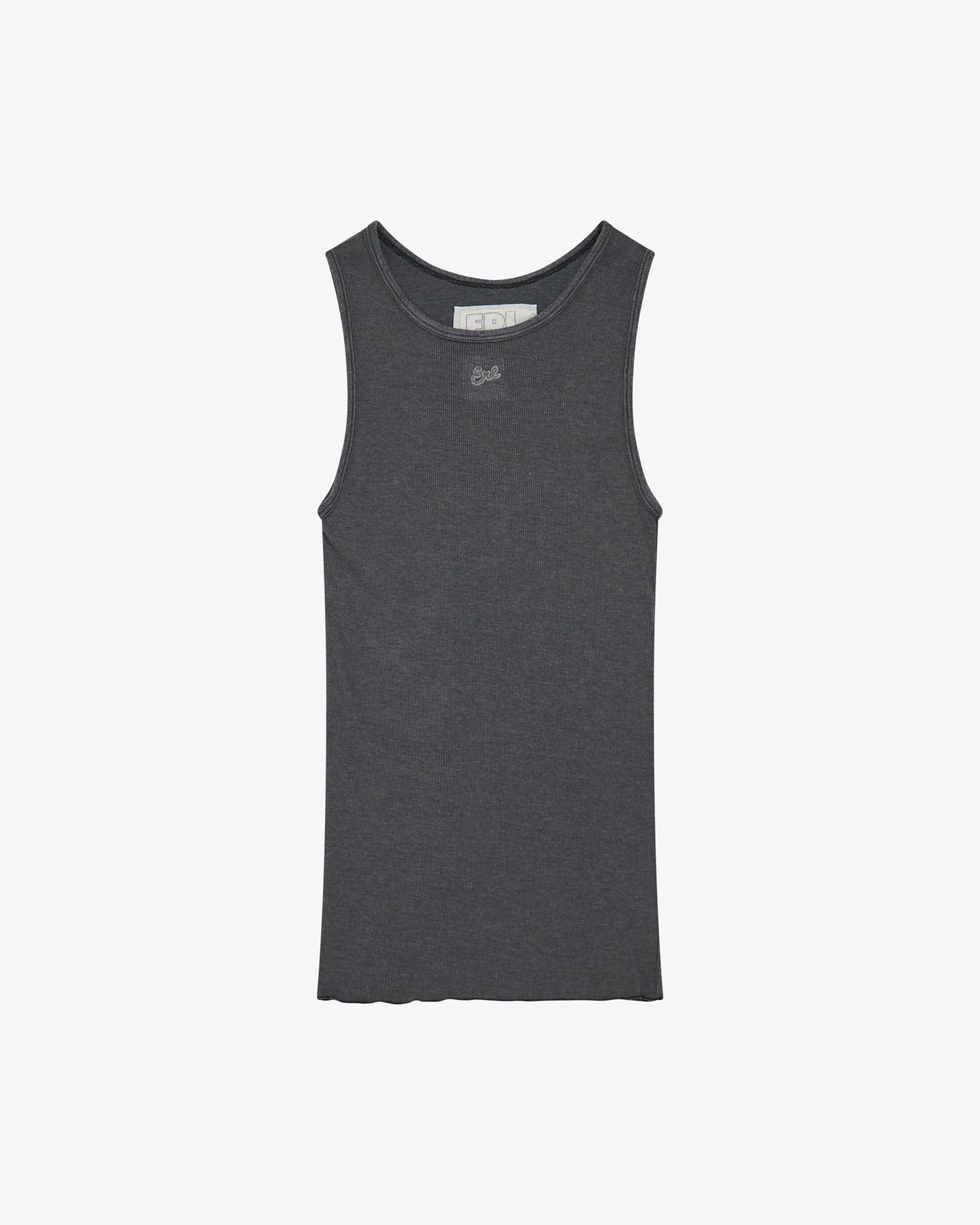 ERL - Men's Faded Black Tank Top Knit - (Charcoal) by ERL