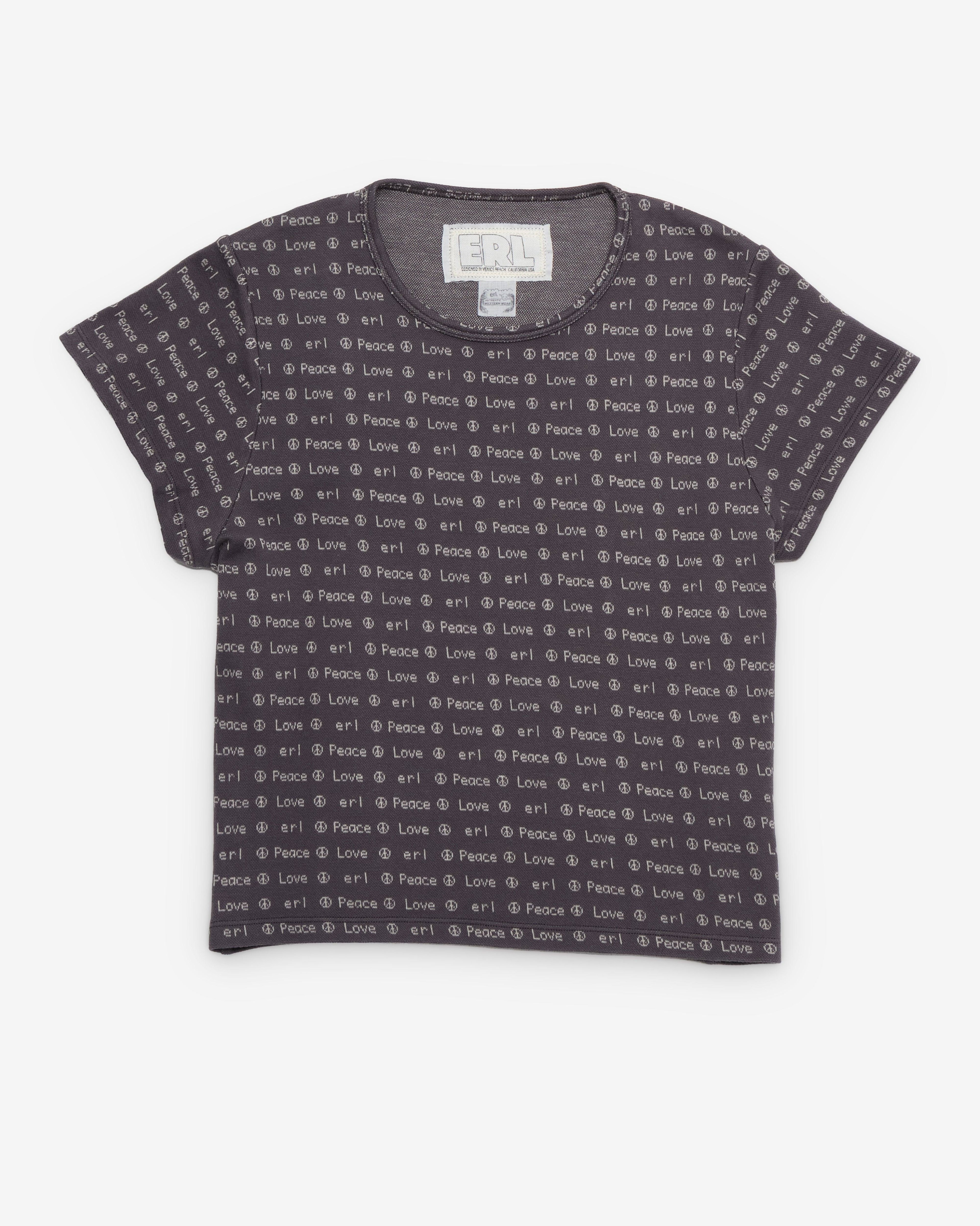 ERL - Men's Jacquard Baby Tee - (Brown) by ERL