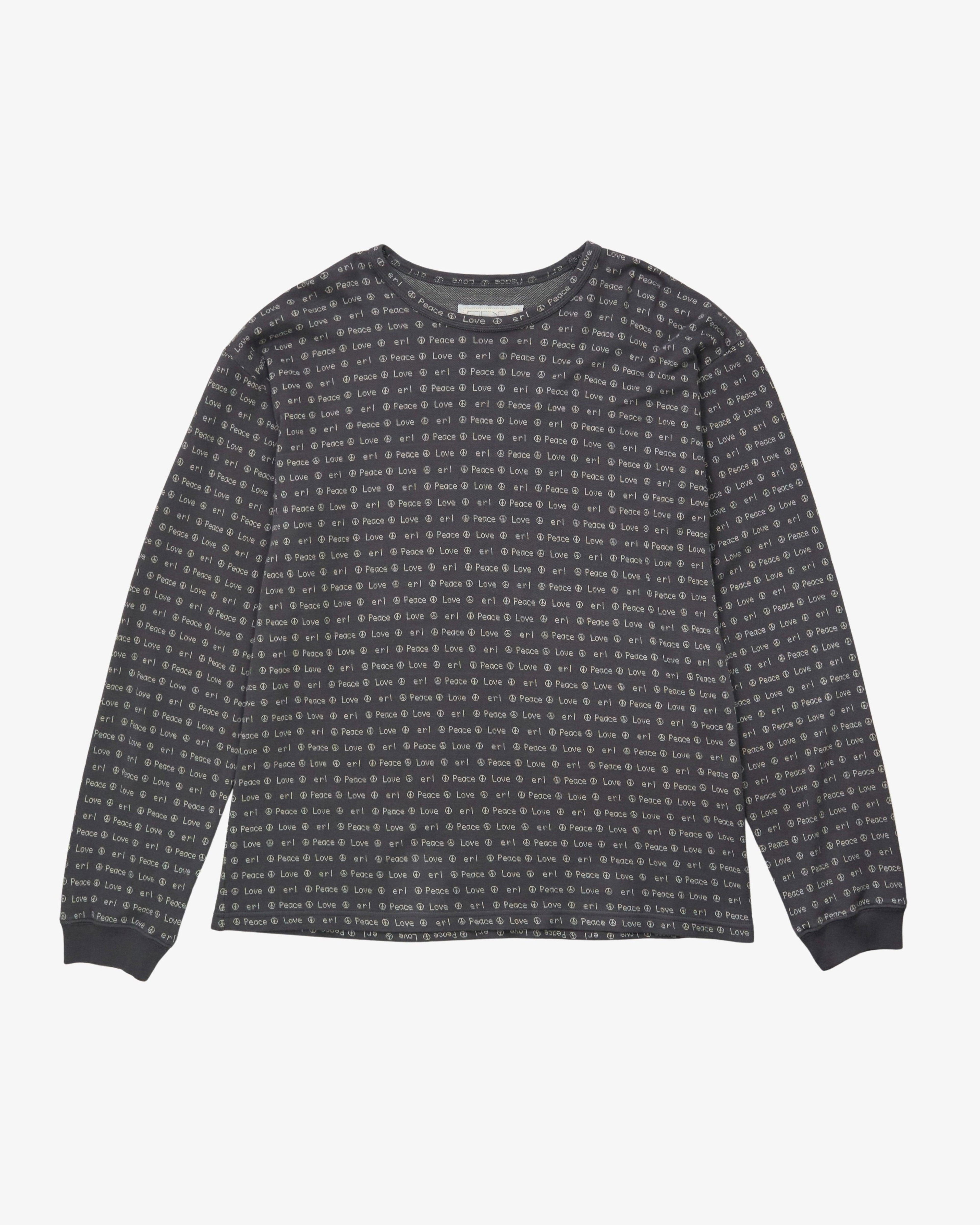 ERL - Men's Jacquard Long Sleeve Tee Knit - (Brown) by ERL