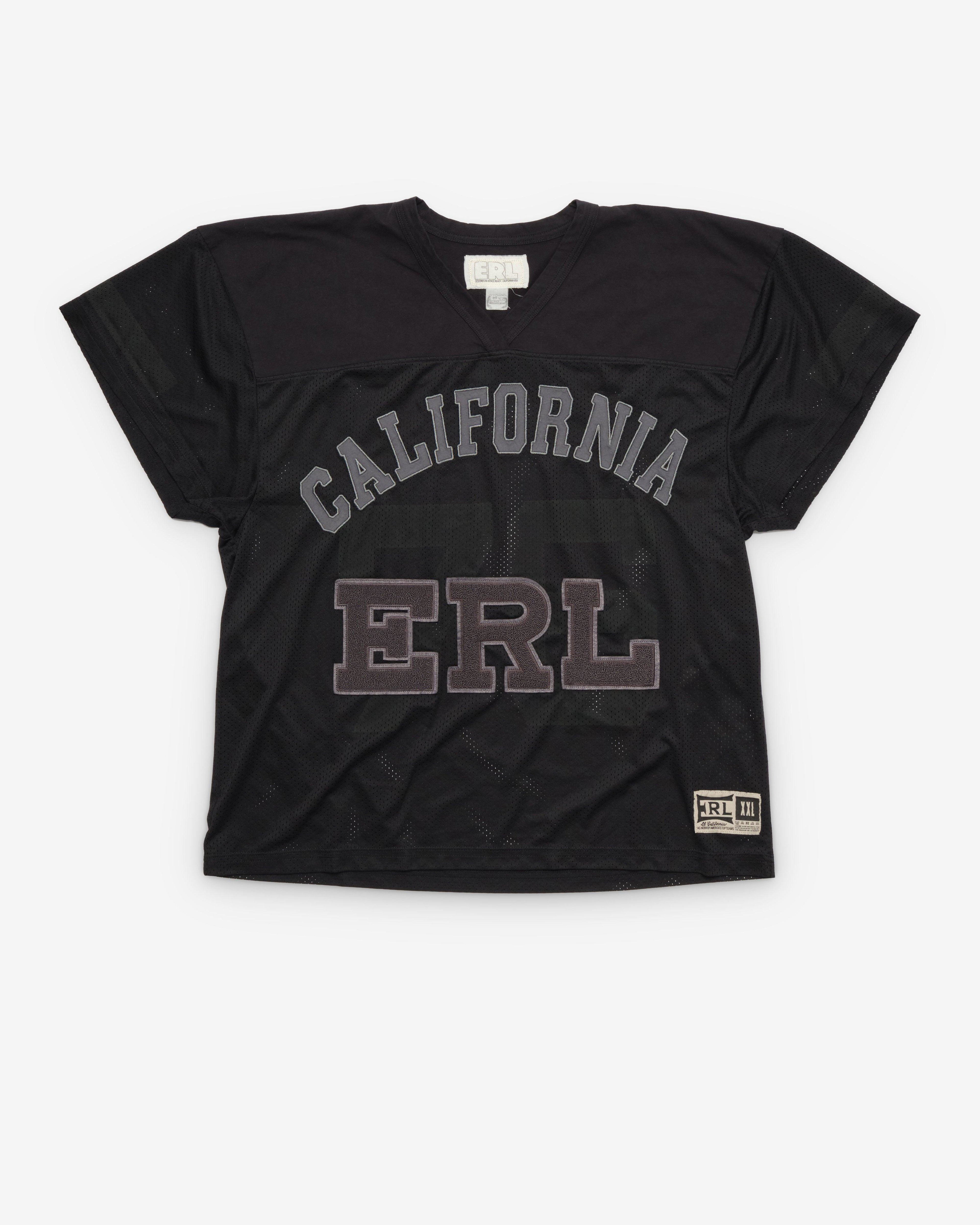 ERL - Men's Mesh Football Tee Knit - (Black) by ERL