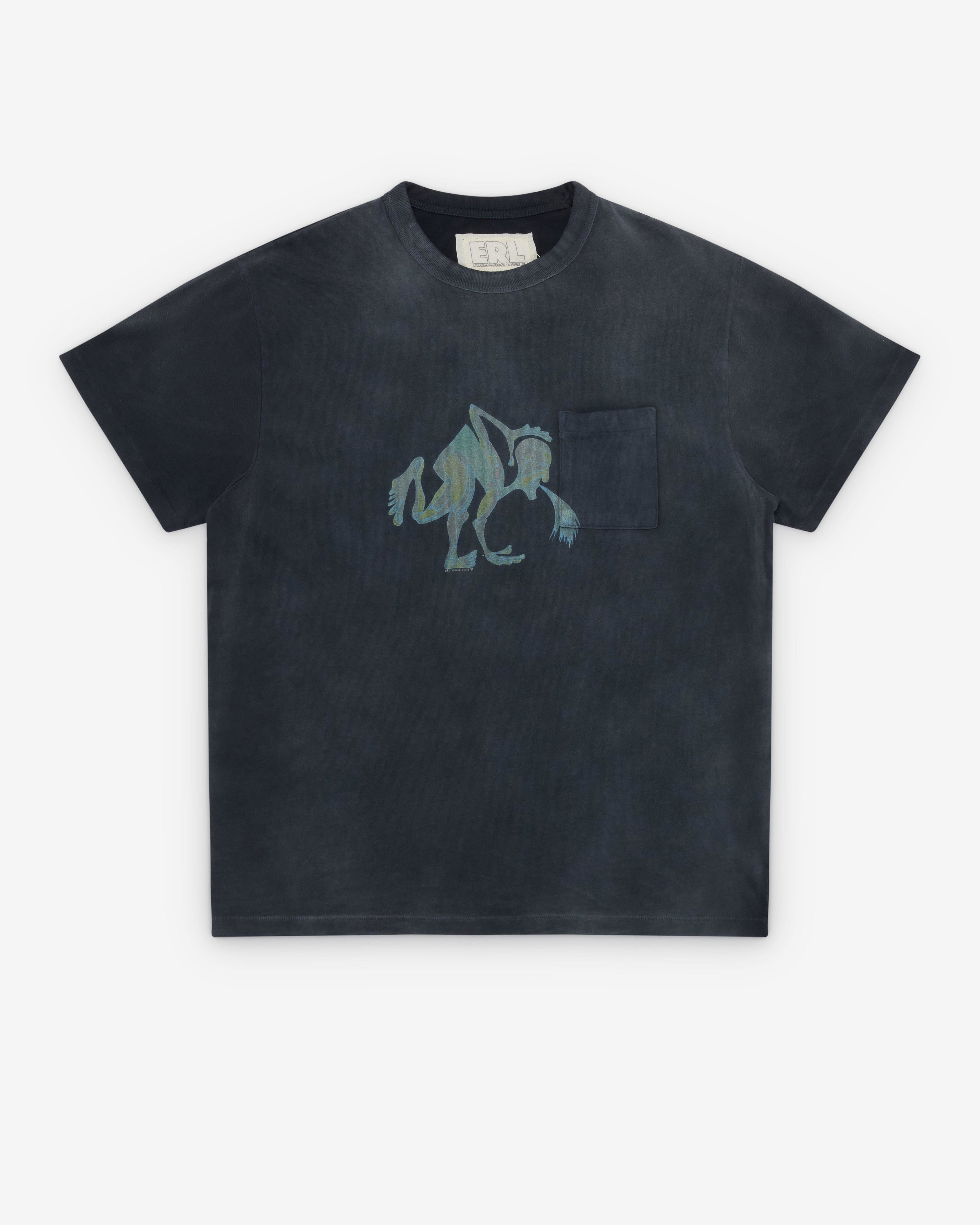 ERL - Men's Puke T-Shirt Knit - (Blue) by ERL