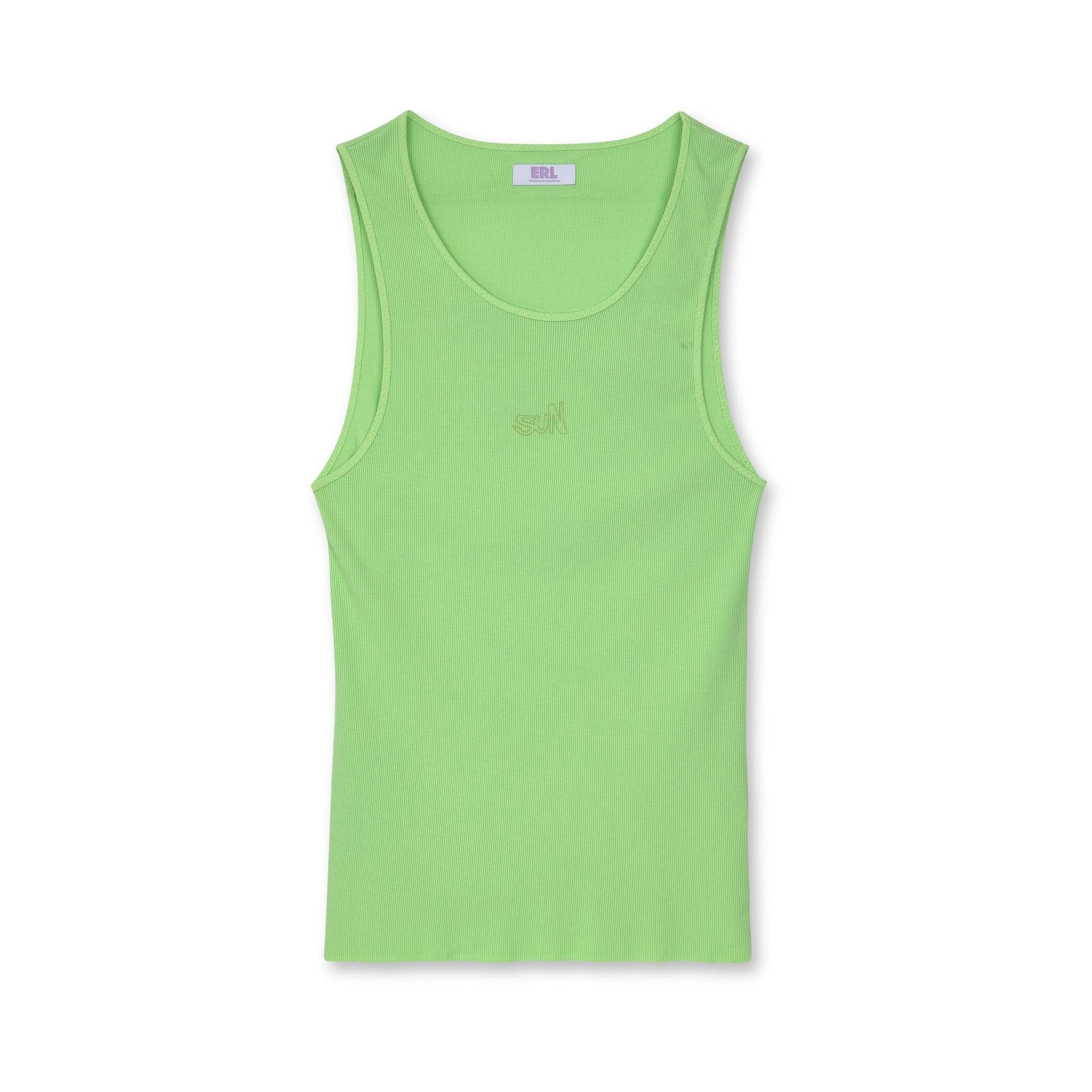 ERL - Men's Rib Knit Tank Top - (Lime) by ERL