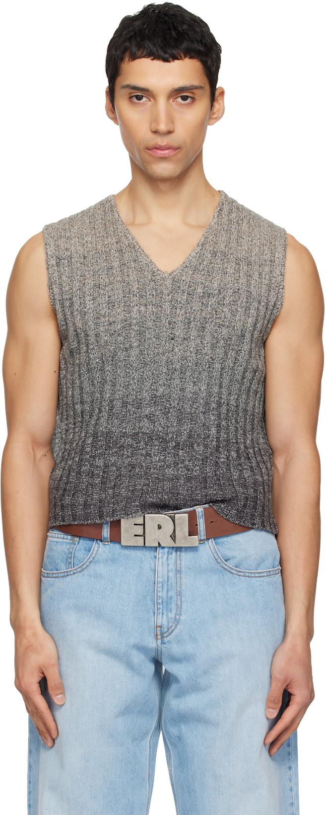 Gray Gradient Sweater Vest by ERL