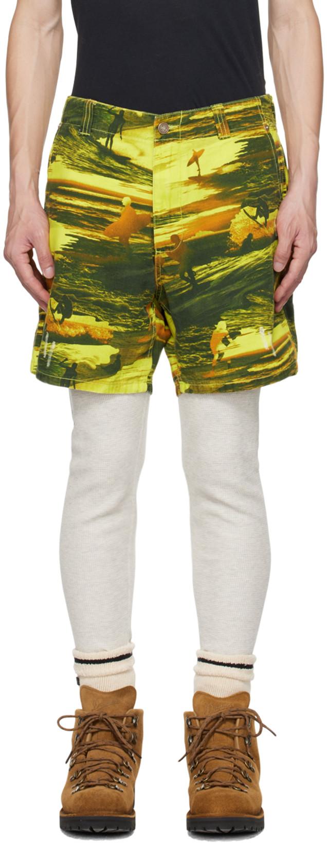 Green Embroidered Shorts by ERL