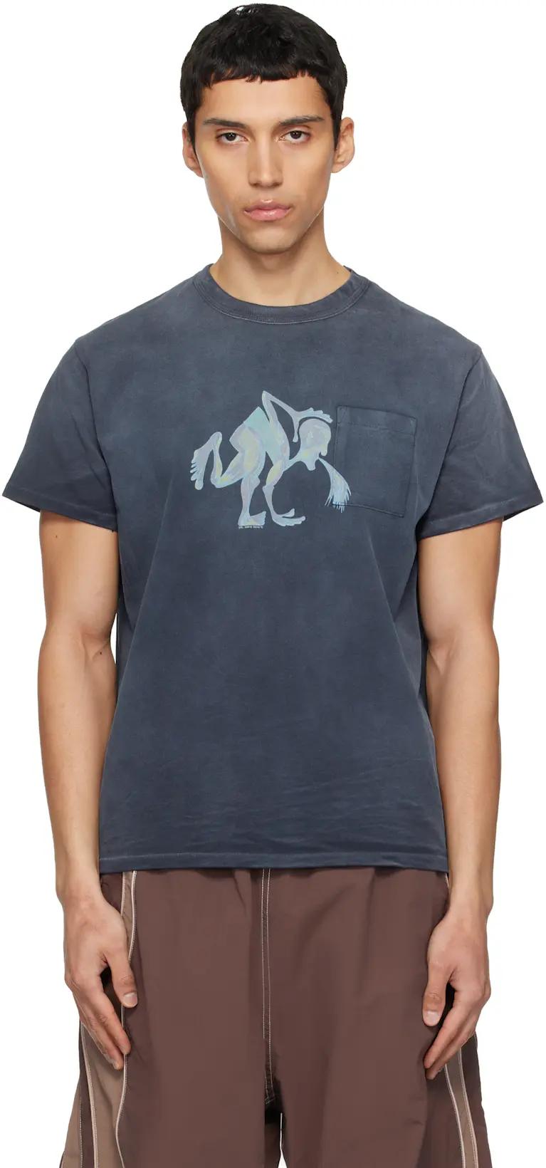 Navy Puke T-shirt by ERL