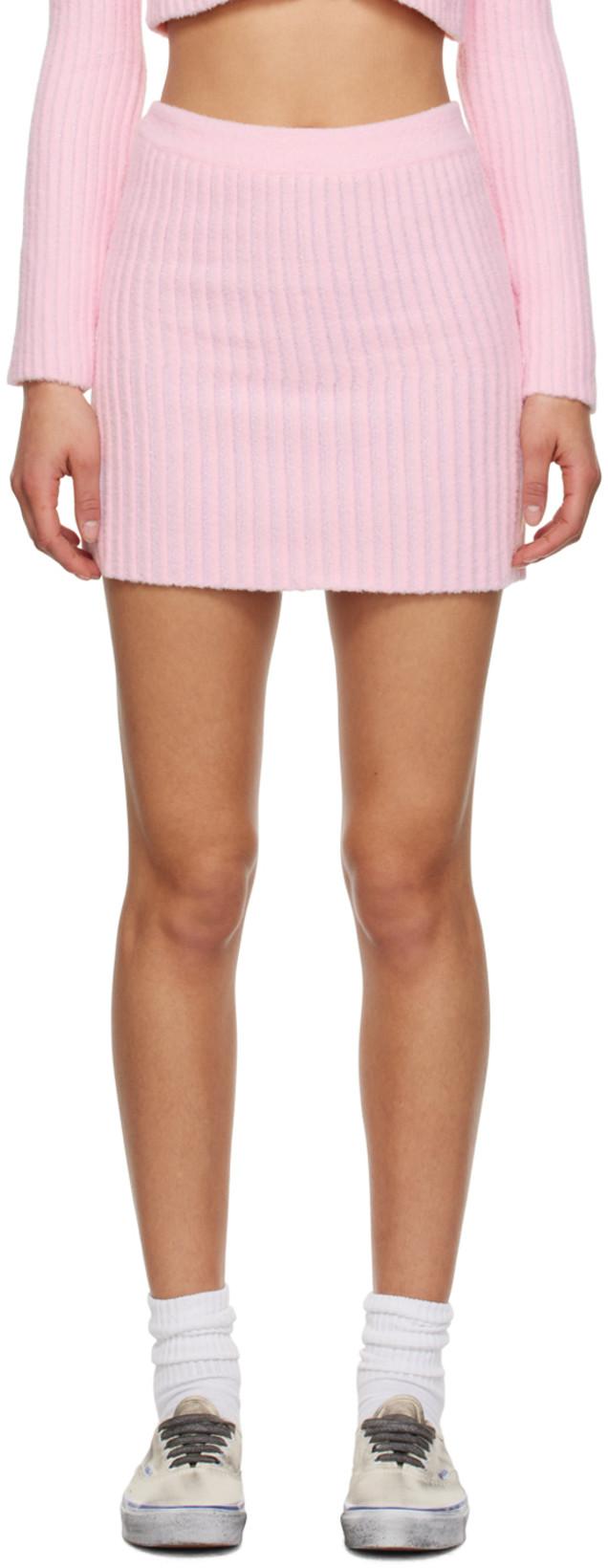 Pink Cheerleader Midi Skirt by ERL