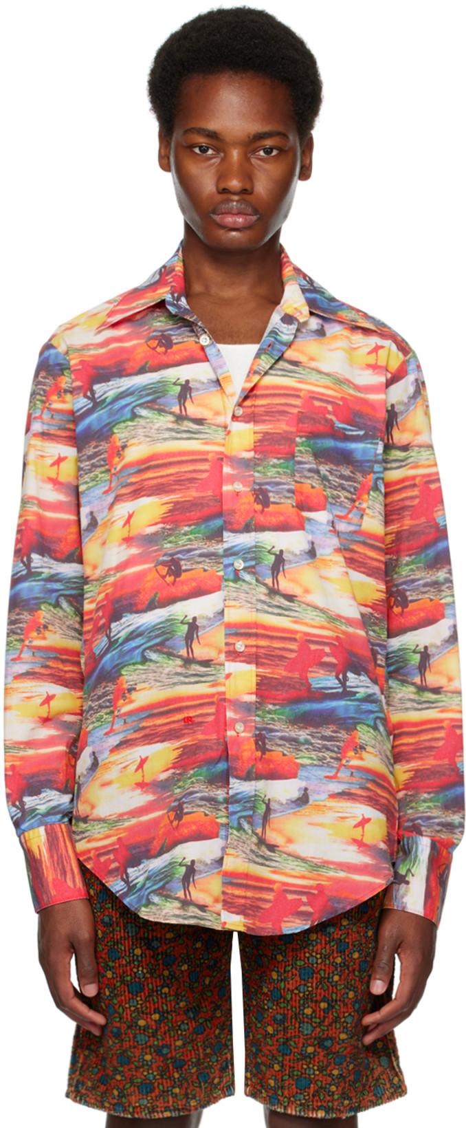 Red Printed Shirt by ERL