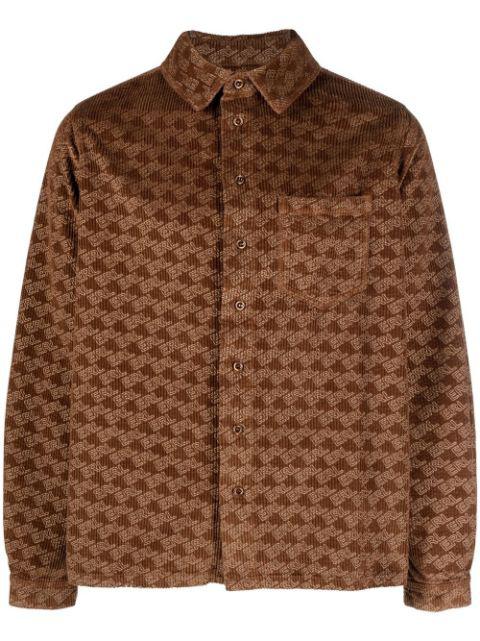 all-over logo print corduroy shirt by ERL