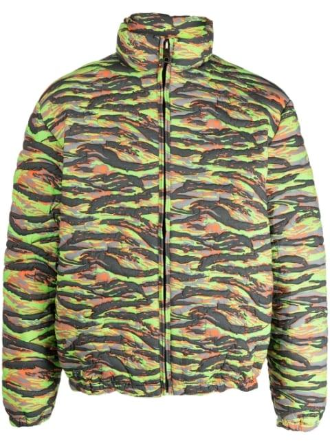 camouflage jacquard padded jacket by ERL