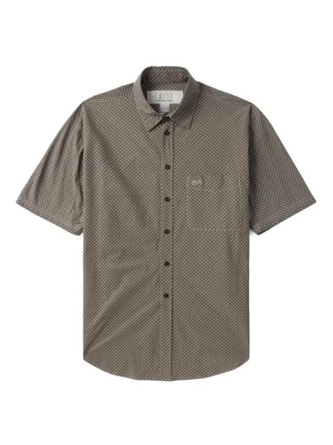 check-pattern short-sleeve shirt by ERL