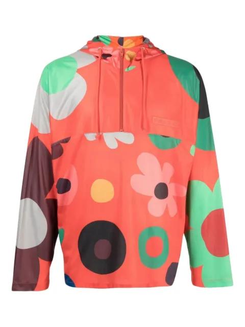 floral-print half-zip jacket by ERL