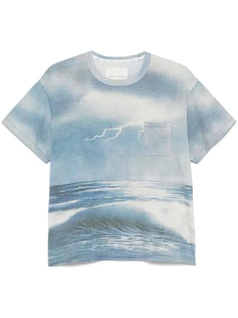 landscape-print T-shirt by ERL