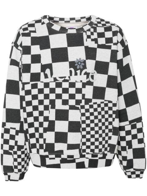 logo-print checked sweatshirt by ERL
