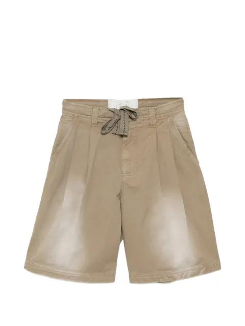 pleated sun-faded shorts by ERL