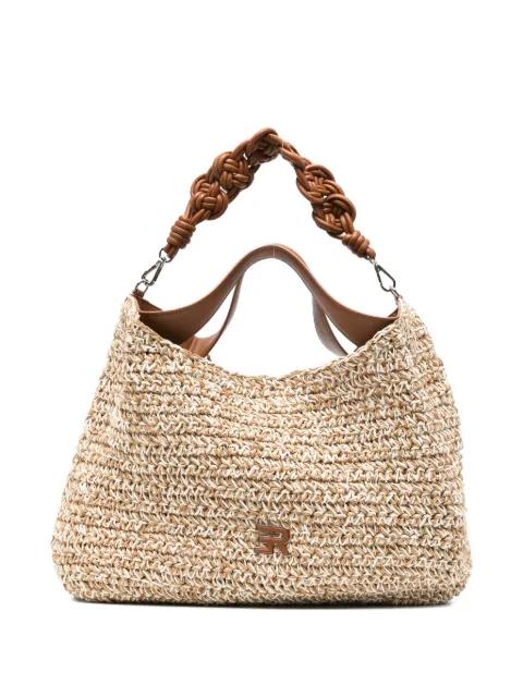 Anika braided-handle woven tote bag by ERMANNO FIRENZE