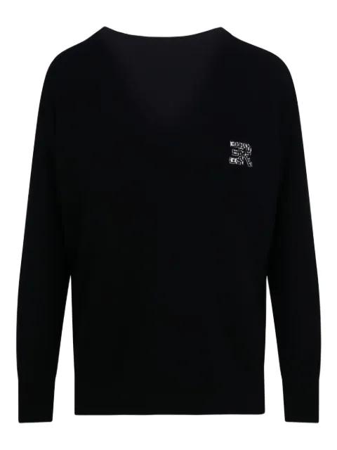 appliqué v-neck knitwear by ERMANNO FIRENZE