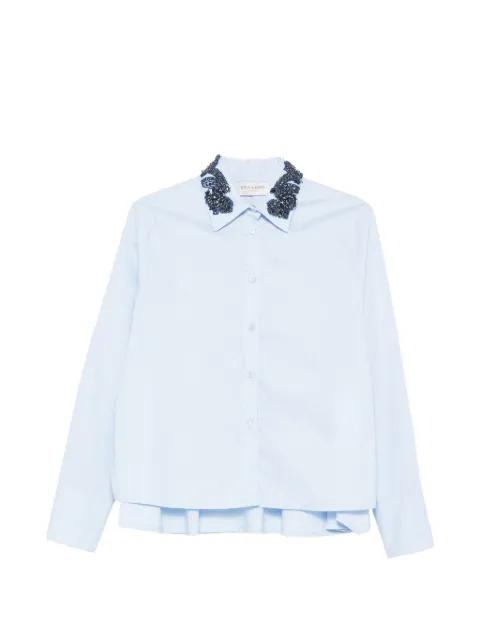 beaded ruffled shirt by ERMANNO FIRENZE