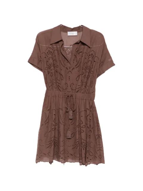 broderie-anglaise mini dress by ERMANNO FIRENZE