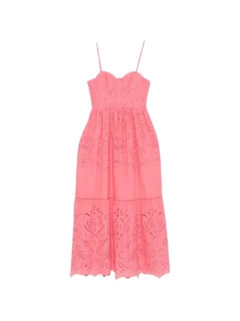 broderie-anglaise tiered maxi dress by ERMANNO FIRENZE