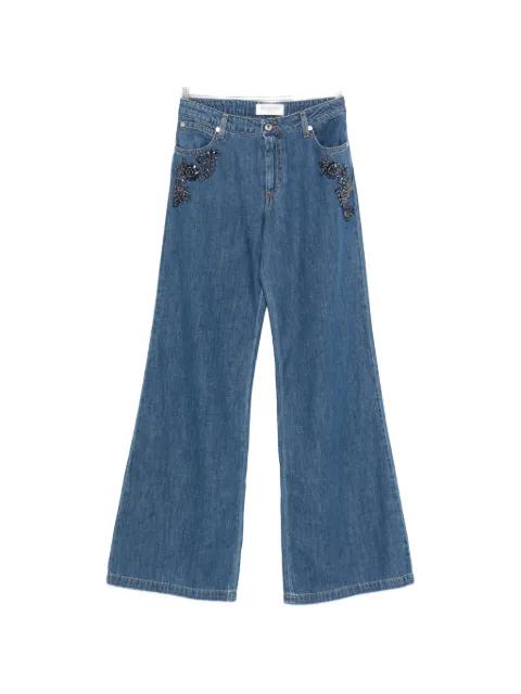 crystal-embellishment jeans by ERMANNO FIRENZE