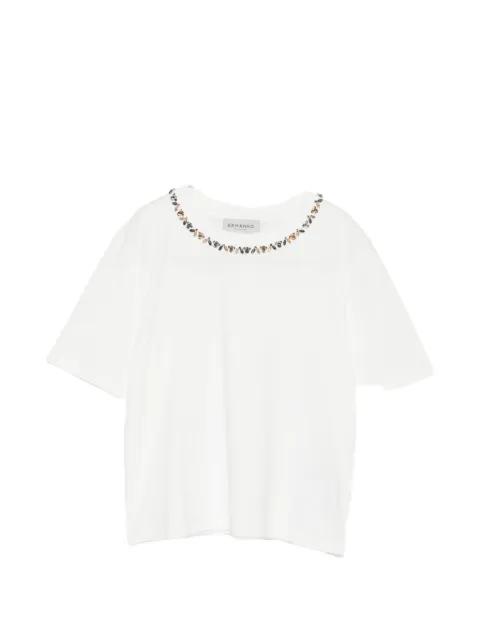 embellished crew-neck T-shirt by ERMANNO FIRENZE