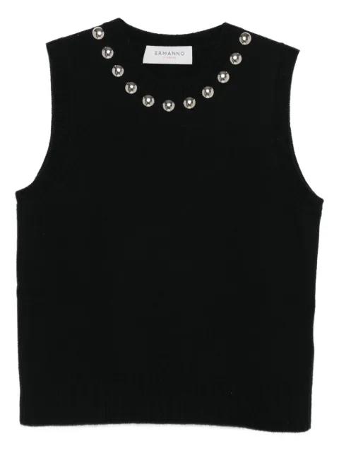 embellished sleeveless top by ERMANNO FIRENZE