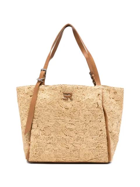 floral-appliqué tote bag by ERMANNO FIRENZE