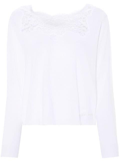 floral-lace textured jumper by ERMANNO FIRENZE
