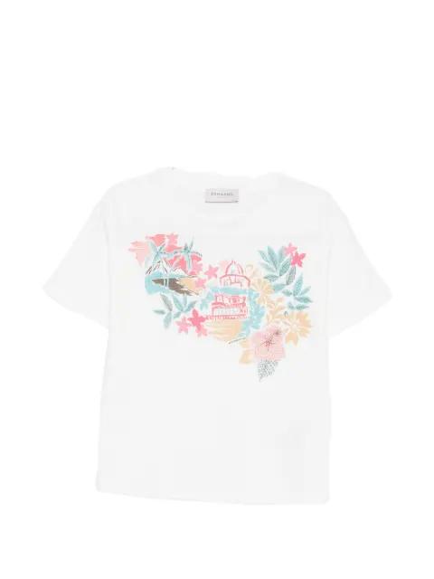 graphic-print cotton T-shirt by ERMANNO FIRENZE