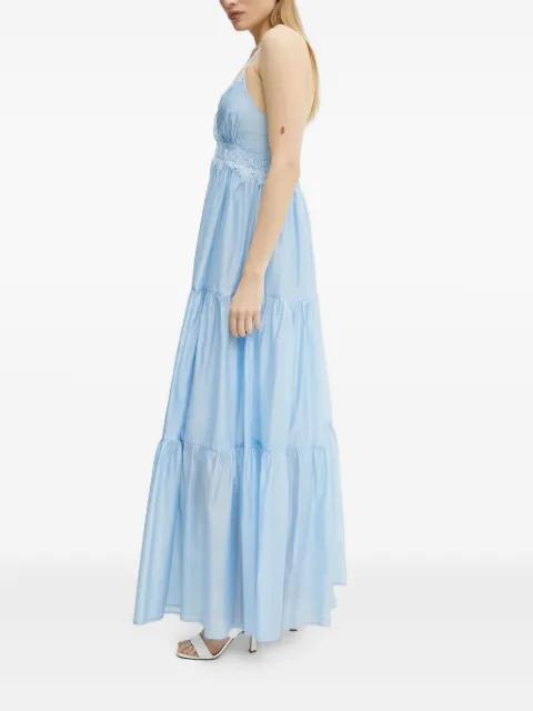 lace-trimmed tiered maxi dress by ERMANNO FIRENZE