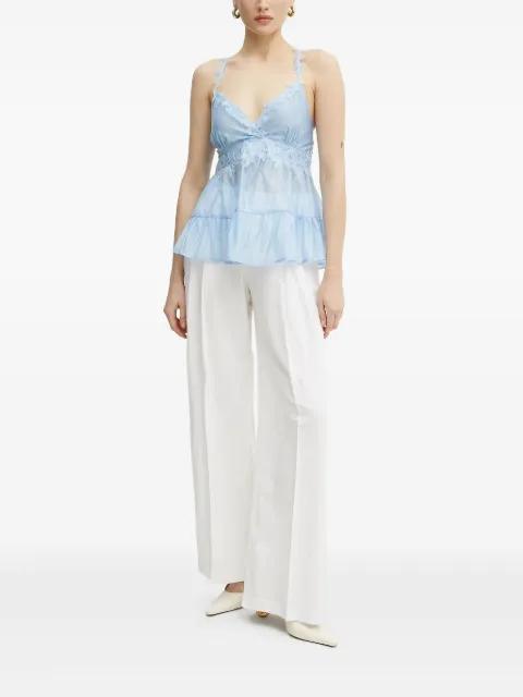 lace-trimmed tiered top by ERMANNO FIRENZE