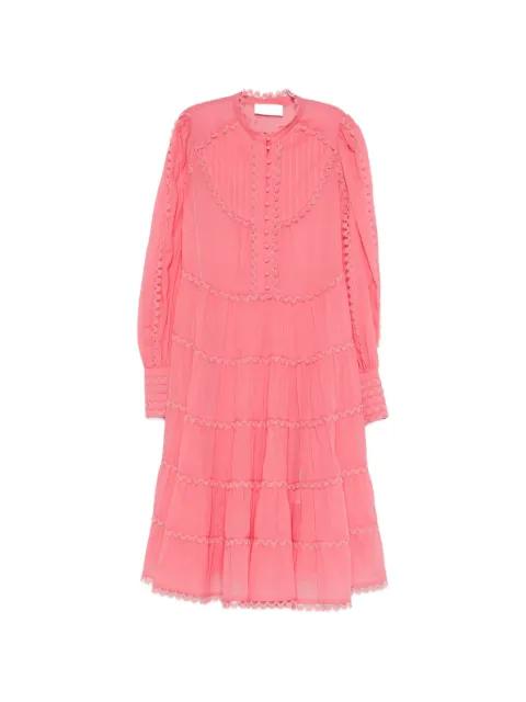 layered lace midi dress by ERMANNO FIRENZE