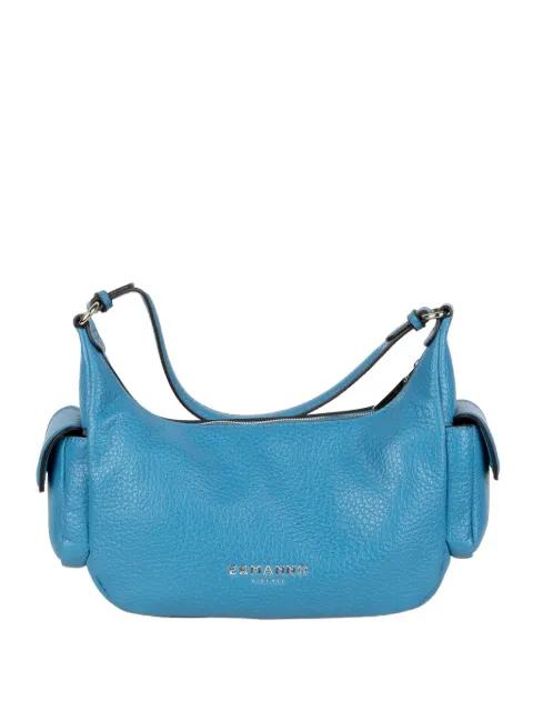 multi-pocket grained leather shoulder bag by ERMANNO FIRENZE