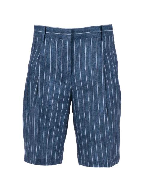 pinstripe-pattern pleated shorts by ERMANNO FIRENZE