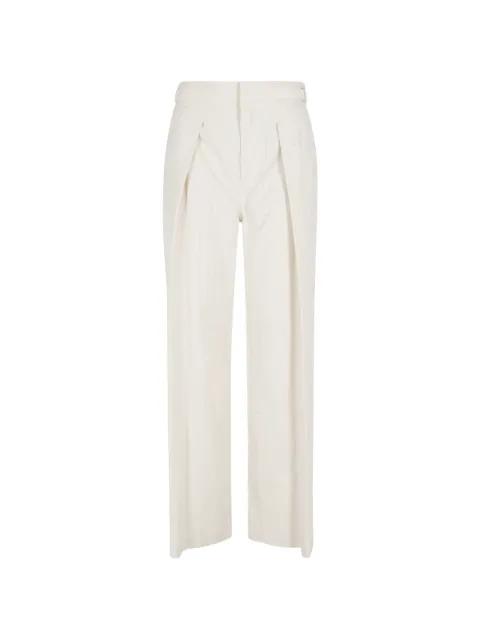 pinstripe pleated trousers by ERMANNO FIRENZE