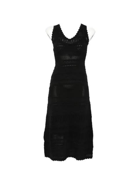 scalloped V-neck midi dress by ERMANNO FIRENZE