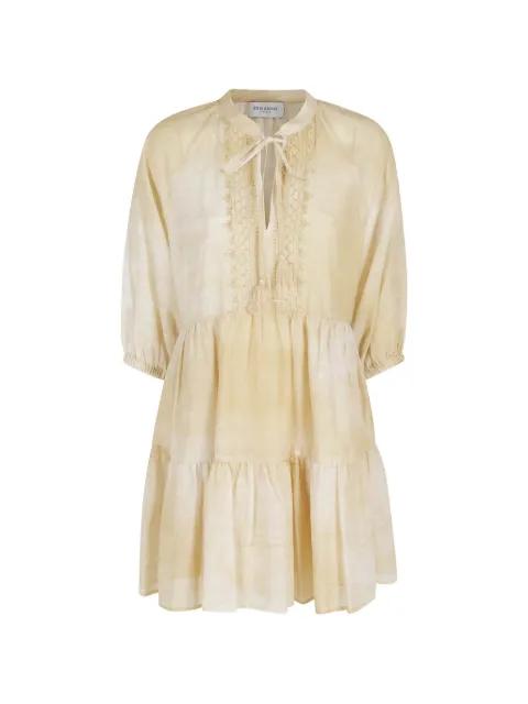 tassel-detail embroidered mini dress by ERMANNO FIRENZE