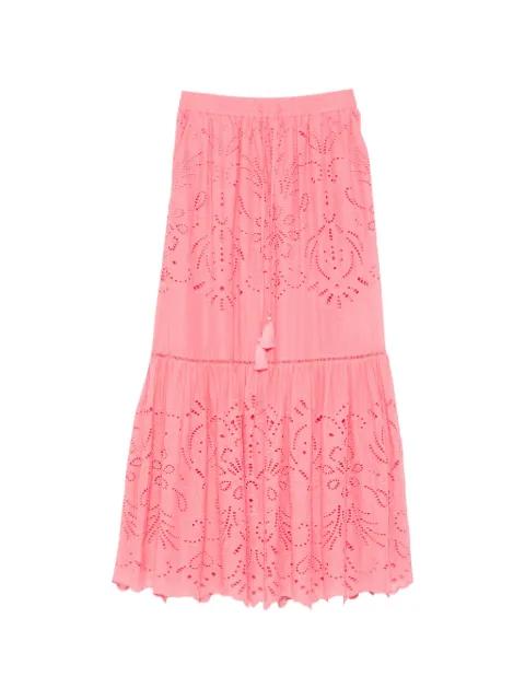 tassel-details embroidery midi skirt by ERMANNO FIRENZE