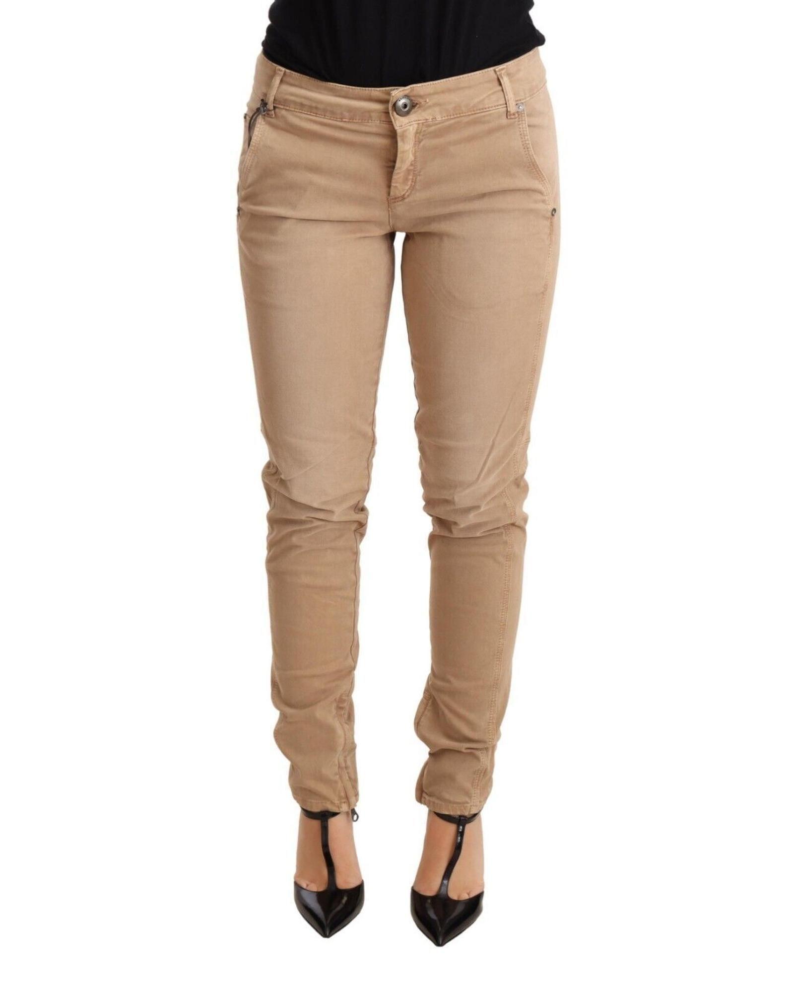 Casual Pants Skinny Fit Wo - Brown Jeans by ERMANNO SCERVINO