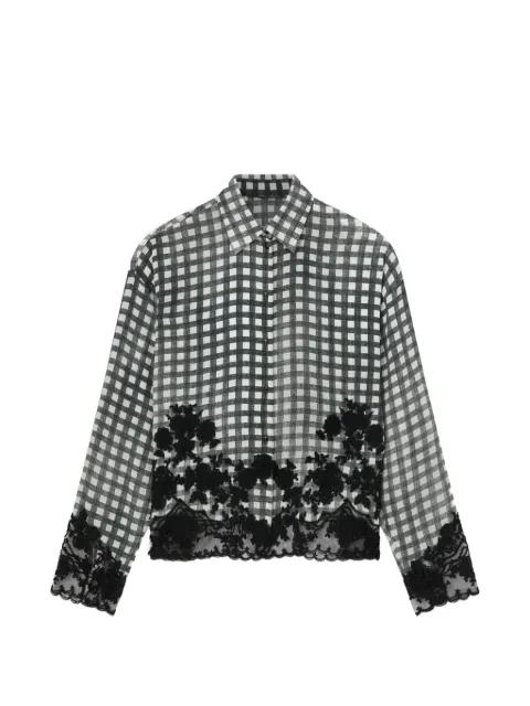 Vichy pattern floral shirt by ERMANNO SCERVINO