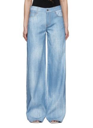 Wide Leg Chambray Pants by ERMANNO SCERVINO