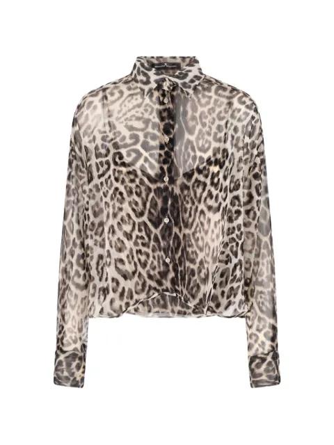 animal-print long-sleeve shirt by ERMANNO SCERVINO