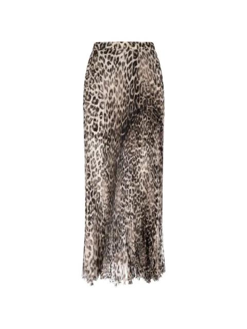 animal-print pleated skirt by ERMANNO SCERVINO