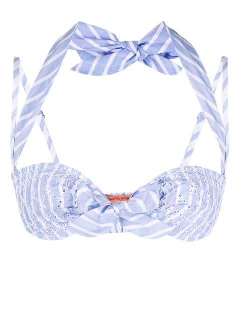 broderie-anglaise bikini top by ERMANNO SCERVINO