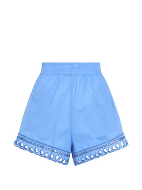 broderie-anglaise elasticated-waist shorts by ERMANNO SCERVINO