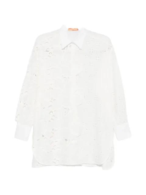 broderie-anglaise floral-detail shirt by ERMANNO SCERVINO