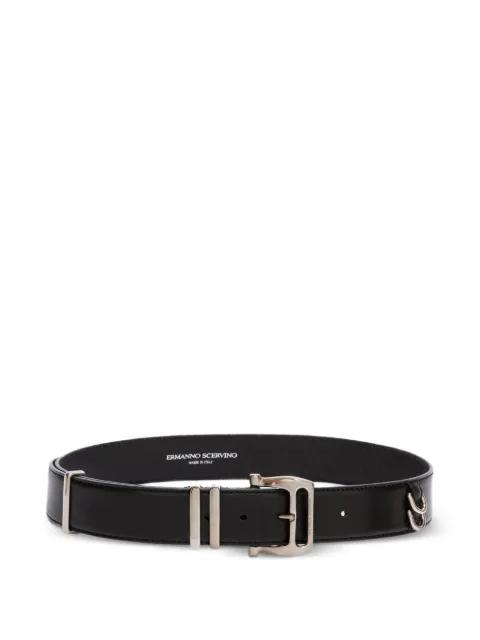 buckle-fastening leather belt by ERMANNO SCERVINO